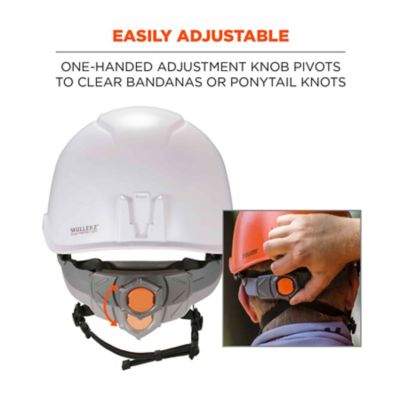 Image showing  Skullerz 8974V Class E Safety Helmet with Visor Kit, White, Anti-Fog Clear Lens