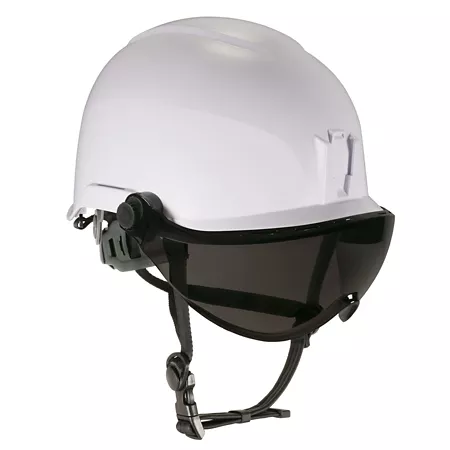 Ergodyne Skullerz 8974V Class E Safety Helmet with Visor Kit White Anti-Fog Smoked Lens Hard Hats