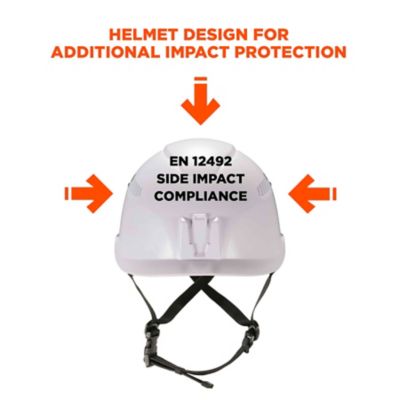 Image showing  Skullerz 8975V Class C Safety Helmet with Visor Kit, White, Anti-Fog Smoke Lens