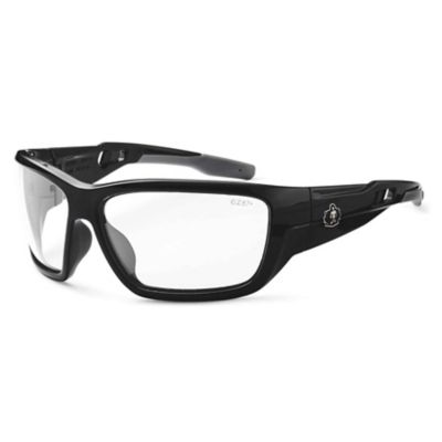 Ergodyne Skullerz Baldr Safety Glasses/Sunglasses, Black Frame, Clear Lenses