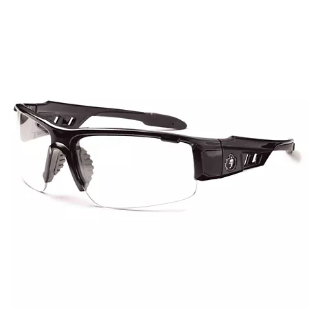 Ergodyne Skullerz Dagr Safety Glasses/Sunglasses Black Frame Clear Lens Safety Glasses