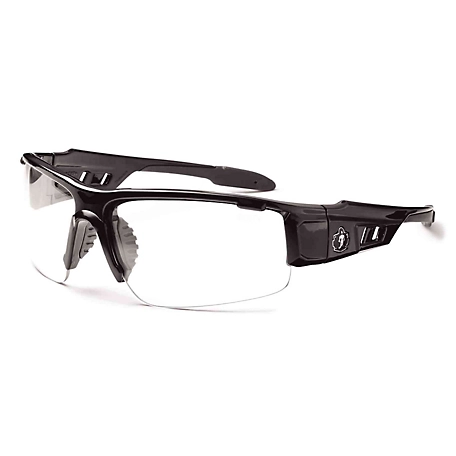 Ergodyne Skullerz Dagr Safety Glasses/Sunglasses, Black Frame, Clear Lenses