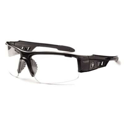 Ergodyne Skullerz Dagr Safety Glasses/Sunglasses, Black Frame, Anti-Fog Clear Lens