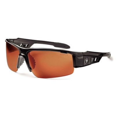 Ergodyne Dagr Safety Glasses, Black Frame, Polarized Copper Lenses