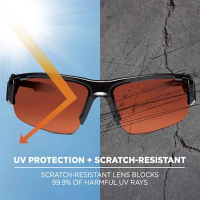 Image showing  Dagr Safety Glasses, Black Frame, Polarized Copper Lens