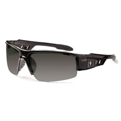 Ergodyne Skullerz Dagr Safety Glasses/Sunglasses, Black Frame, Smoke Lenses
