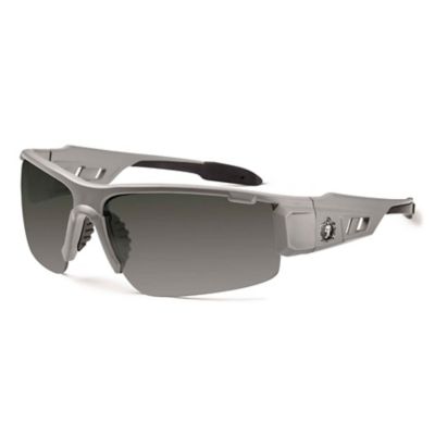 Ergodyne Skullerz Dagr Safety Glasses/Sunglasses, Matte Gray Frame, Smoke Lenses