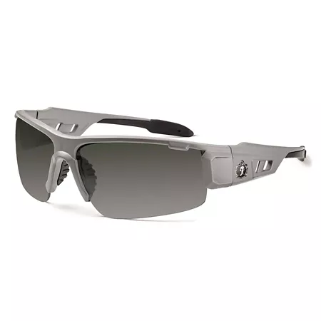 Ergodyne Skullerz Dagr Safety Glasses/Sunglasses Matte Gray Frame Smoke Lens Safety Glasses