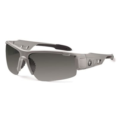 Ergodyne Skullerz Dagr Safety Glasses/Sunglasses, Matte Gray Frame, Anti-Fog Smoke Lens