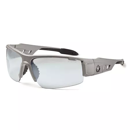 Ergodyne Skullerz Dagr Safety Glasses/Sunglasses Matte Gray Frame Indoor/Outdoor Lens Safety Glasses