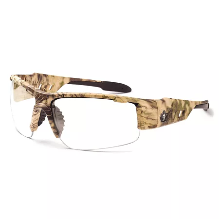 Ergodyne Skullerz Dagr Safety Glasses/Sunglasses Kryptek Highlander Frame Clear Lens Safety Glasses