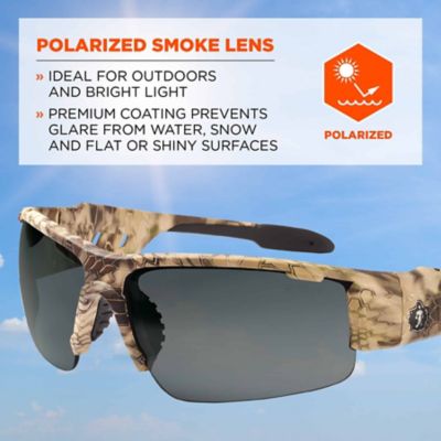 Image showing  Dagr Safety Glasses/Sunglasses, Kryptek Highlander Frame, Polarized Smoke Lens
