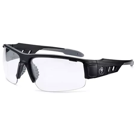 Skullerz Dagr Safety Glasses/Sunglasses Matte Black Clear Lens Safety Glasses