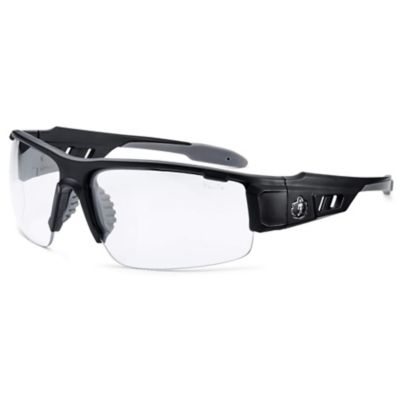 Skullerz Dagr Safety Glasses/Sunglasses, Matte Black, Anti-Fog Clear Lens