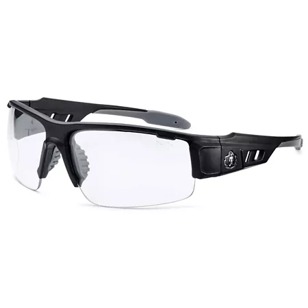 Skullerz Dagr Safety Glasses/Sunglasses Matte Black Clear Anti-Fog Lens Safety Glasses