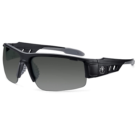 Skullerz Dagr Safety Glasses/Sunglasses, Matte Black, Smoke Lens