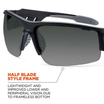 Image showing 8 th Skullerz Dagr Safety Glasses/Sunglasses, Matte Black, Anti-Fog Smoke Lens