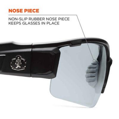 Image showing 7 th Skullerz Dagr Safety Glasses/Sunglasses, Matte Black, Anti-Fog Indoor/Outdoor Clear Lens