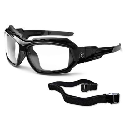 Image showing  Loki Safety Glasses/Sunglasses, Black Frame, Clear Lens