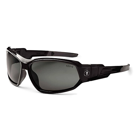 Skullerz Loki Safety Glasses/Sunglasses, Black, Smoke Lens