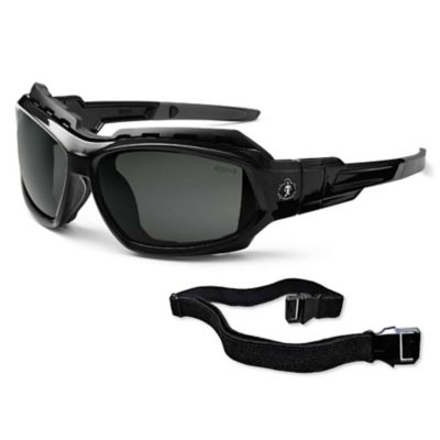 Image showing  Loki Safety Glasses/Sunglasses, Black Frame, Smoke Lens