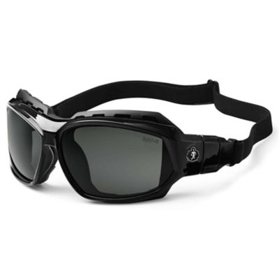 Image showing  Loki Safety Glasses/Sunglasses, Black Frame, Anti-Fog Smoke Lens