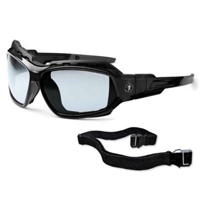 Image showing  Loki Safety Glasses/Sunglasses, Black Frame, Indoor/Outdoor Anti-Fog Clear Lens