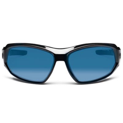 Image showing  Loki Safety Glasses/Sunglasses, Black Frame, Blue Mirror Lens