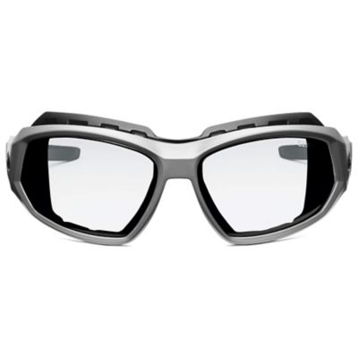 Image showing 5 th Skullerz Loki Safety Glasses/Sunglasses, Matte Gray Frame, Anti-Fog Clear Lens