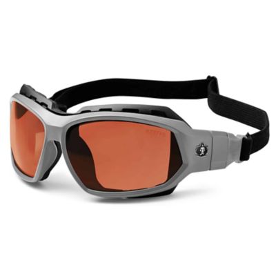 Image showing  Loki Safety Glasses/Sunglasses, Matte Gray Frame, Polarized Copper Lens