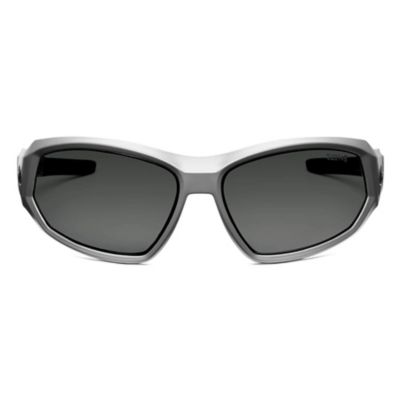 Image showing  Loki Safety Glasses/Sunglasses, Matte Gray Frame, Polarized Smoke Lens