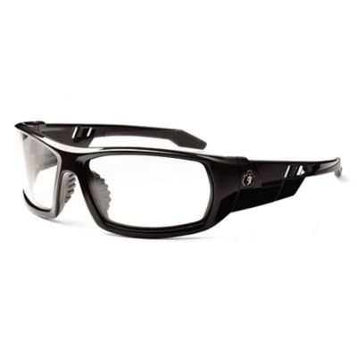 Ergodyne Skullerz Odin Safety Glasses/Sunglasses, Black Frame, Clear Lenses