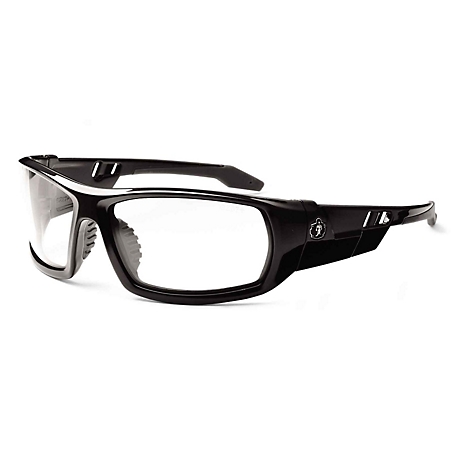 Skullerz Odin Safety Glasses/Sunglasses, Black, Anti-Fog Clear Lens