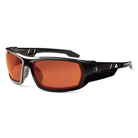 Ergodyne Skullerz Odin Safety Glasses/Sunglasses Black Frame Copper Lens Safety Glasses