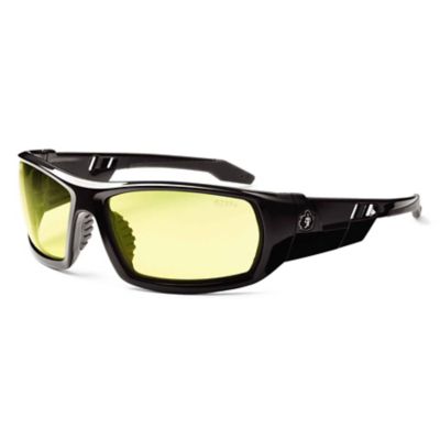 Ergodyne Skullerz Odin Safety Glasses/Sunglasses, Black Frame, Yellow Lenses