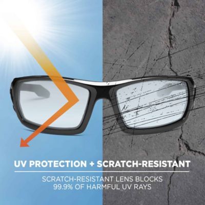 Image showing  Skullerz Odin Safety Glasses/Sunglasses, Black Frame, Anti-Fog Indoor/Outdoor Lens