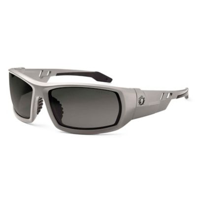 Ergodyne Skullerz Odin Safety Glasses/Sunglasses, Matte Gray Frame, Polarized Smoke Lenses