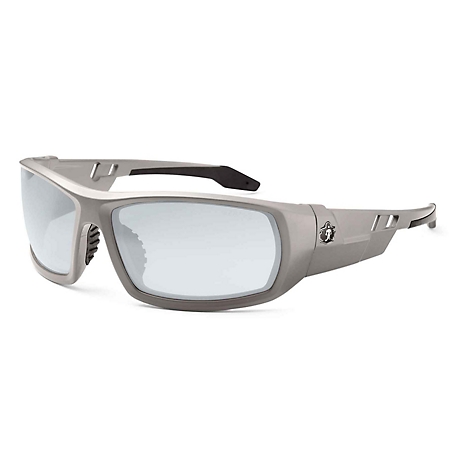Ergodyne Skullerz Odin Safety Glasses/Sunglasses, Matte Gray Frame, In/Outdoor Lenses