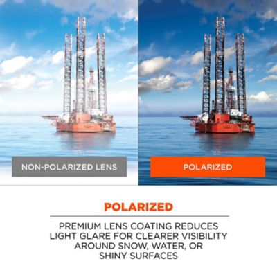 Image showing  Skullerz Odin Safety Glasses/Sunglasses, White Frame, Polarized Smoke Lens