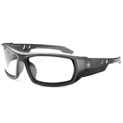 Ergodyne Skullerz Odin Safety Glasses/Sunglasses, Matte Black Frame, Anti-Fog Clear Lenses