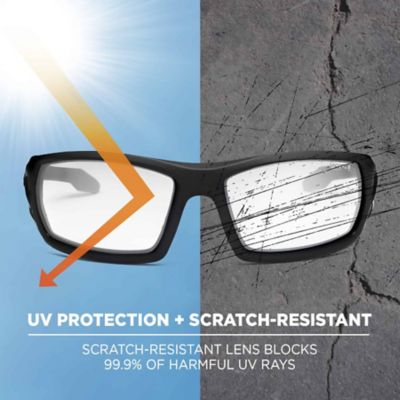 Image showing  Skullerz Odin Safety Glasses/Sunglasses, Matte Black Frame, Anti-Fog Clear Lens