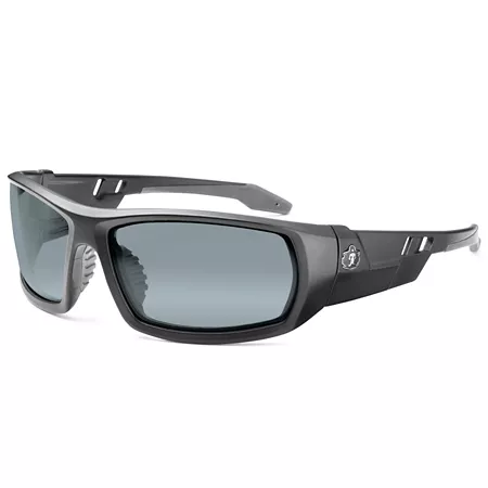 Ergodyne Skullerz Odin Safety Glasses/Sunglasses Matte Black Frame Silver Mirrored Lenses Safety Glasses