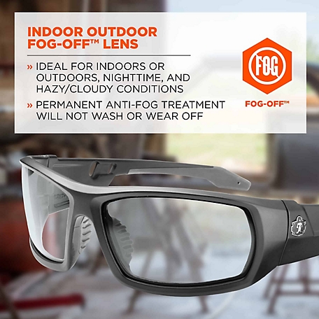 Ergodyne Skullerz Odin Safety Glasses/Sunglasses, Matte Black Frame,  Anti-Fog In/Outdoor Lenses at Tractor Supply Co.