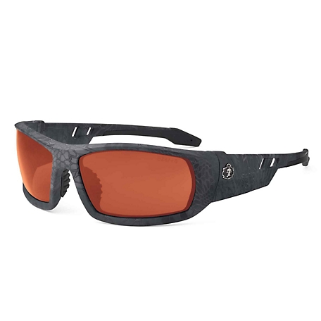 Ergodyne Skullerz Odin Safety Glasses/Sunglasses, Kryptek Typhon Frame, Copper Lenses