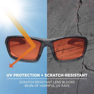 Image showing  Skullerz Odin Safety Glasses/Sunglasses, Kryptek Typhon Frame, Polarized Copper Lens