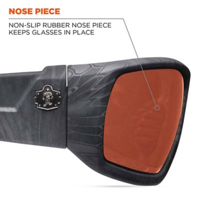 Image showing 7 th Ergodyne Skullerz Odin Safety Glasses/Sunglasses, Kryptek Typhon Frame, Polarized Copper Lens