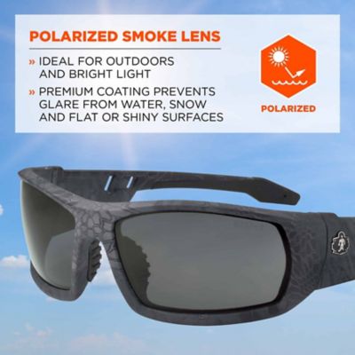 Image showing  Odin Safety Glasses/Sunglasses, Typhon Frame, Polarized Smoke Lens