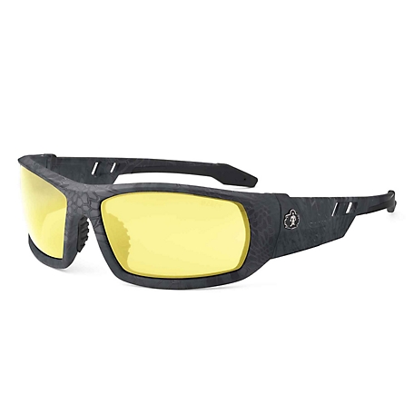 Skullerz Odin Safety Glasses/Sunglasses, Kryptek Typhon, Yellow Lens