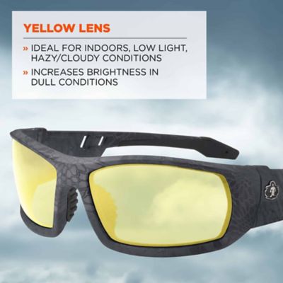 Image showing  Odin Safety Glasses/Sunglasses, Kryptek Typhon Frame, Yellow Lens