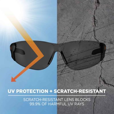 Image showing  Saga Frameless Safety Glasses/Sunglasses, Matte Black Frame, Smoke Lens